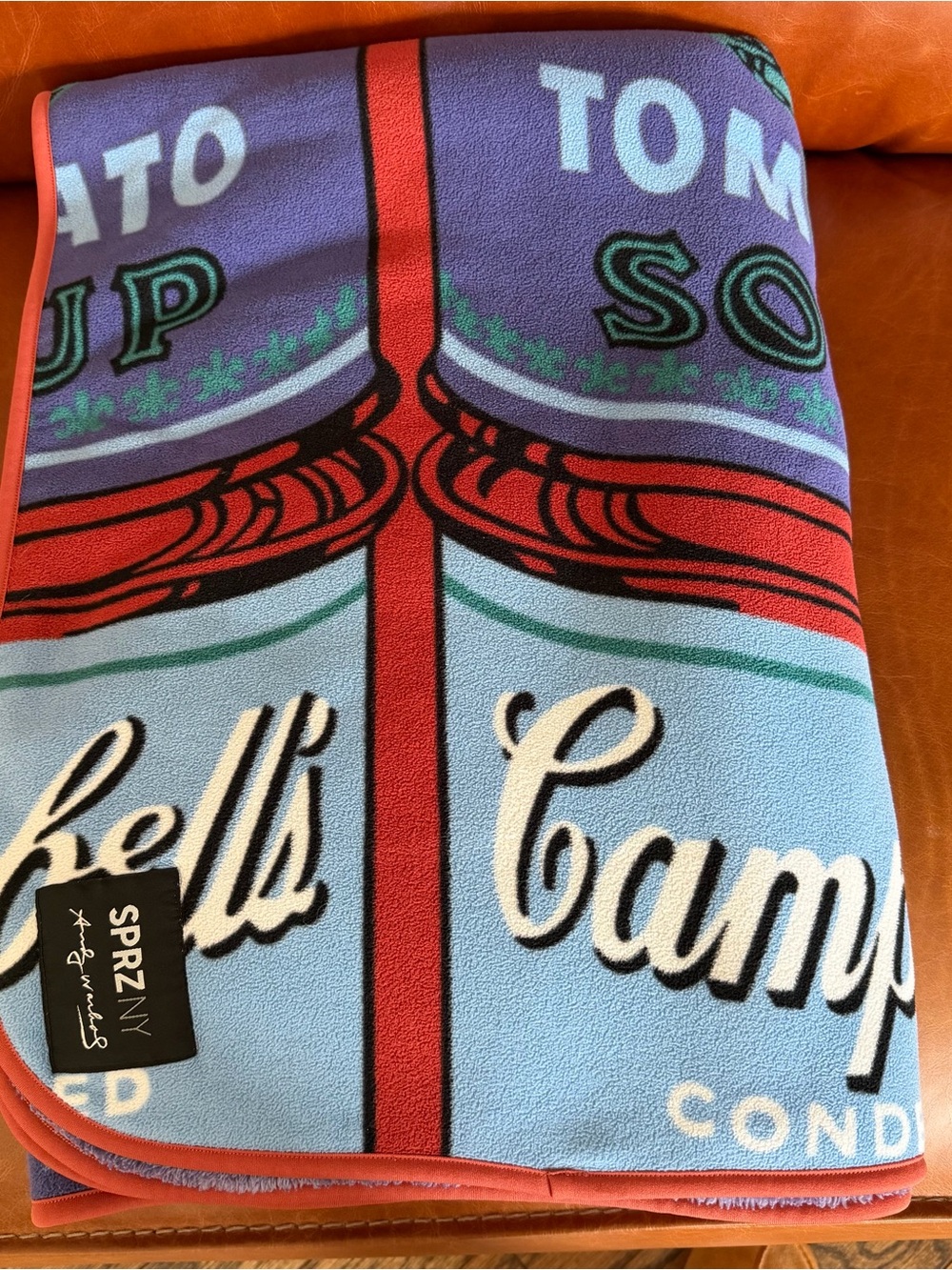 ANDY WARHOL Blanket UNIQLO MoMA Limited Edition Campbell's Soup Can Excellent - Picture 6 of 10